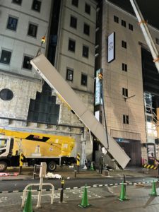 袖看板　１０M　大型　高所作業車